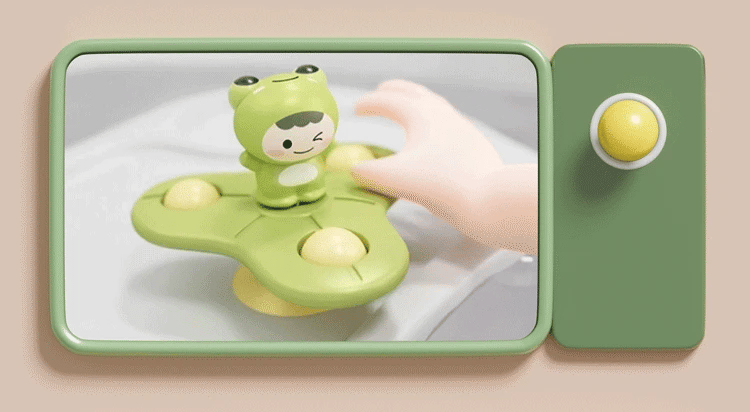 سبينر ألعاب استحمام الطفل - مع كوب شفط - OMOMA