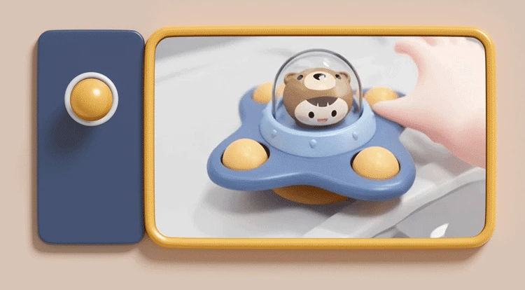 سبينر ألعاب استحمام الطفل - مع كوب شفط - OMOMA