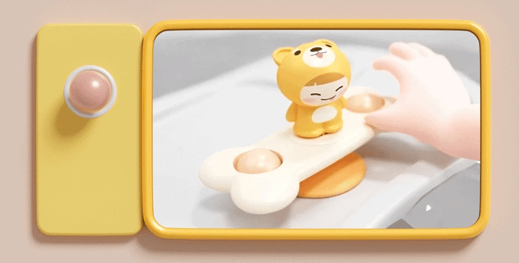 سبينر ألعاب استحمام الطفل - مع كوب شفط - OMOMA