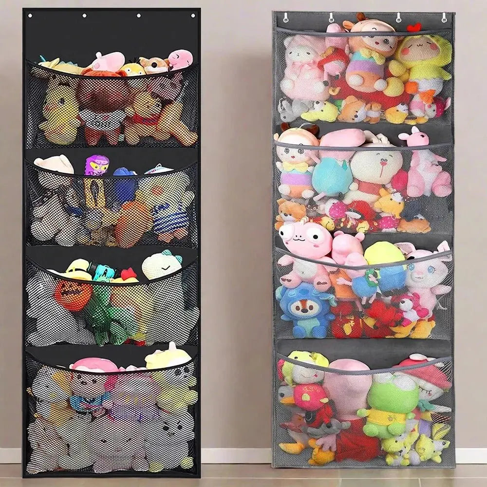 شبكة تعليق لتخزين ألعاب الأطفال 4 طبقات (منظم) - OMOMA