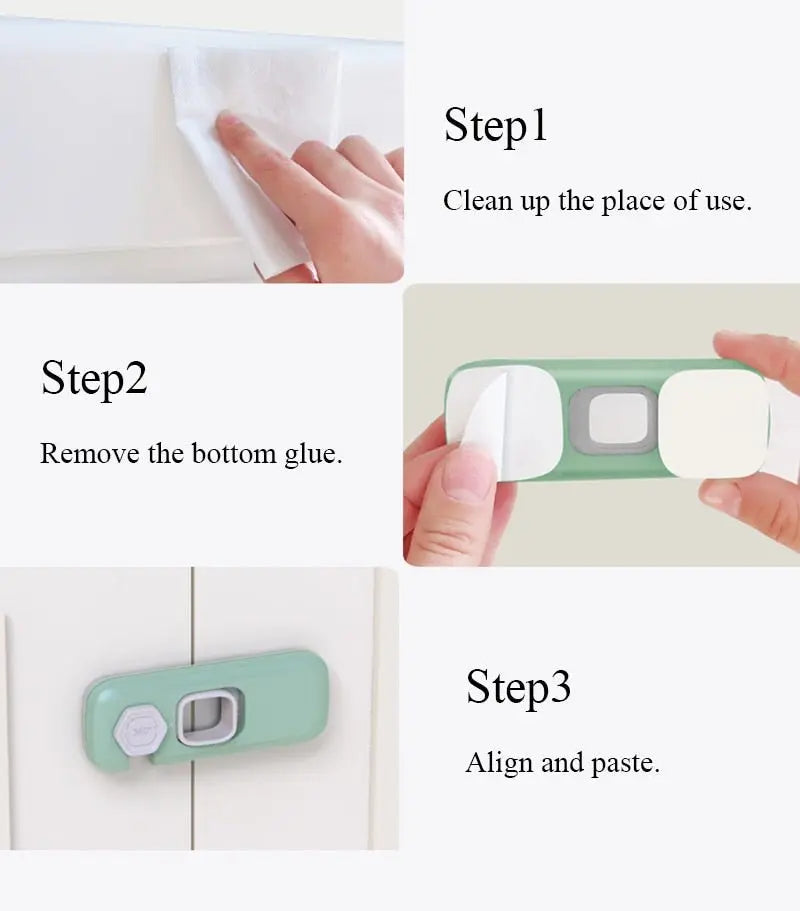 سلامة الطفل - قفل الخزانة والدرج أو أقفال الأبواب - OMOMA