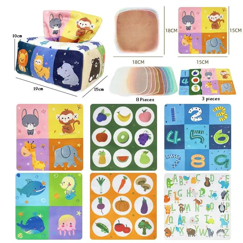 صناديق مناديل منتسوري للأطفال ألعاب أطفال - OMOMA