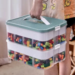 صندوق تخزين ألعاب مكعبات البناء (ليغو) - منظم - OMOMA