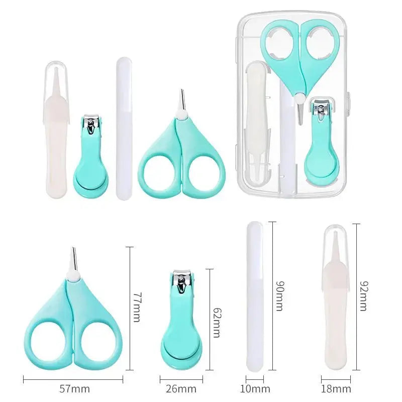 طقم العناية بالأظافر للمواليد الجدد (4 قطع/مجموعة آمنة) - OMOMA