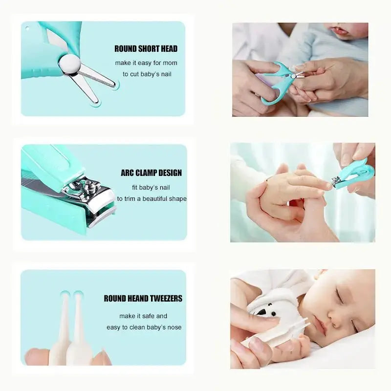 طقم العناية بالأظافر للمواليد الجدد (4 قطع/مجموعة آمنة) - OMOMA