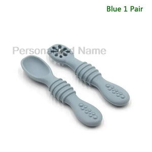 طقم ملعقة وشوكة سيليكون للأطفال (زوج واحد) - OMOMA