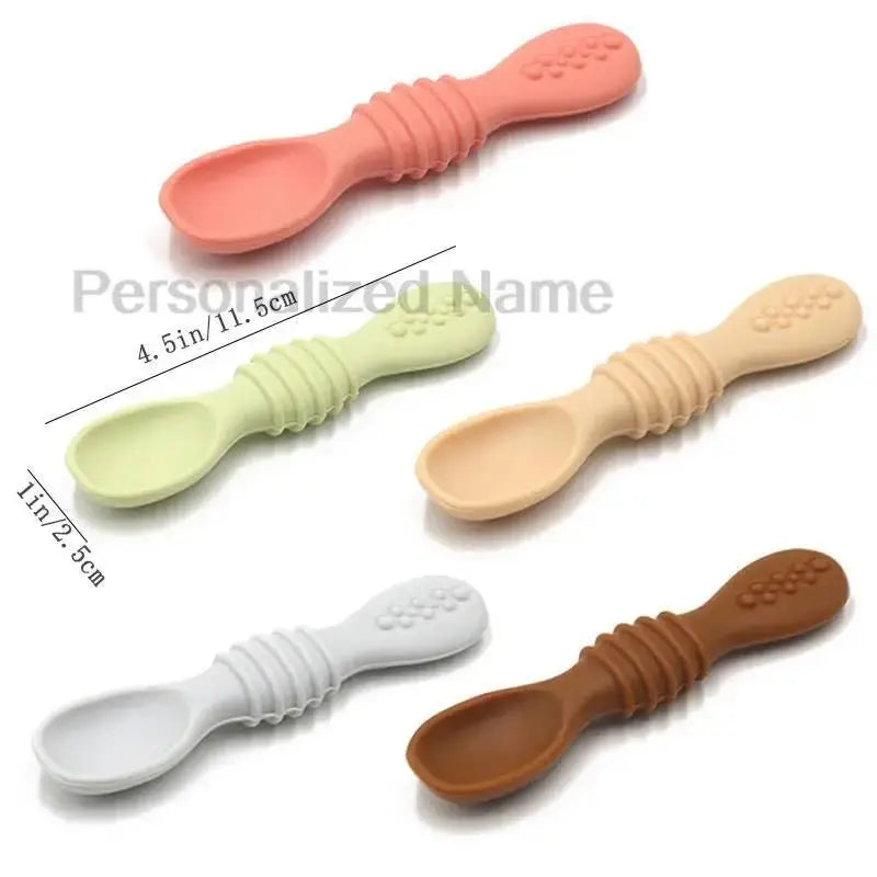 طقم ملعقة وشوكة سيليكون للأطفال (زوج واحد) - OMOMA